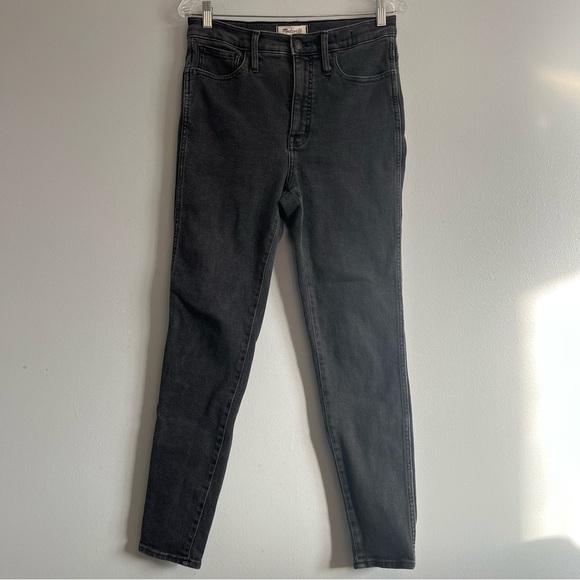 Madewell Denim - Madewell Womens 10" High Rise Skinny Jeans Sz 30 Black charcoal Denim Thick
